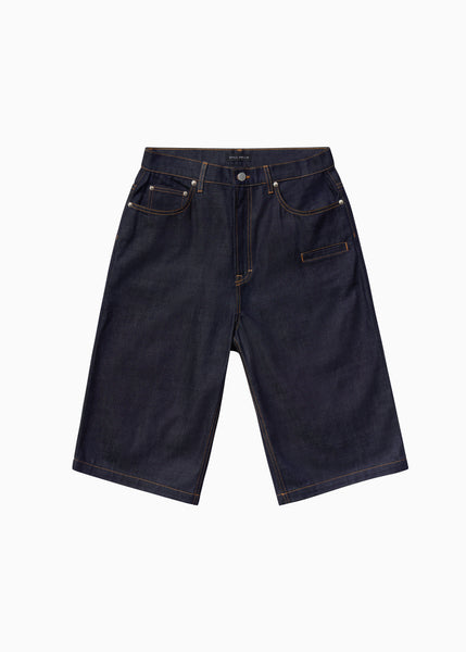 【BAON】[unisex] Whiyo Keyring Raw Denim Banding Bermuda PT Raw Denim 6 Pocket Shorts – Still Kelly